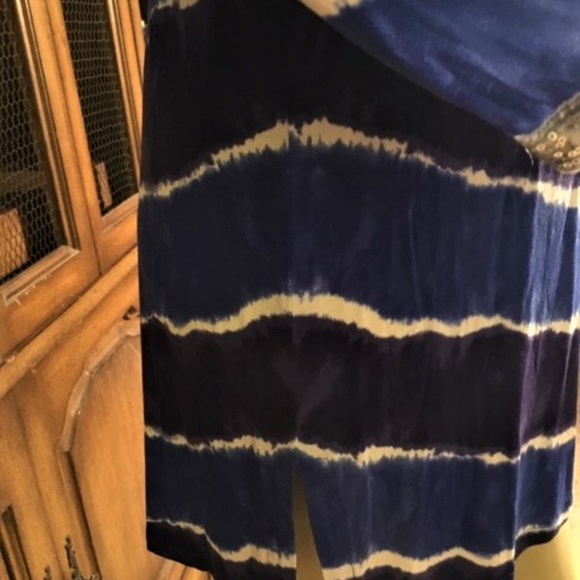 NEW INC GORGEOUS TIE DYE TUNIC TOP SEQUINS 1X - Picture 4 of 8